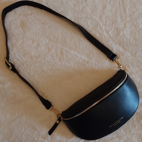 🌺 NEW Viola Castellani Italian Pebbled Leather Fanny/Waist Bag - Picture 4 of 14